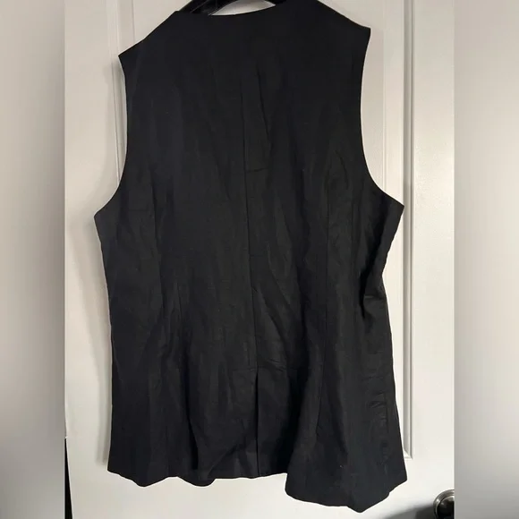 GAP Black Linen Longline Vest - Picture 4 of 5